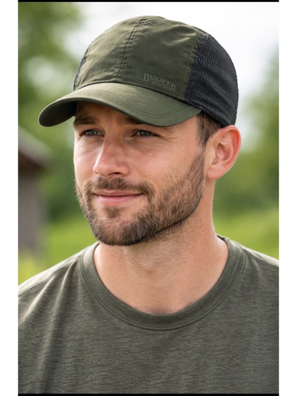 Duluth Trading Co. Green & Black Mesh Back Hat XL Nylon Blend Comfortable